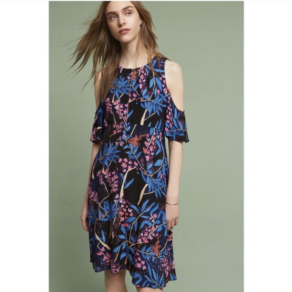 Anthropologie Elia-open Shoulder Dress. EUC.